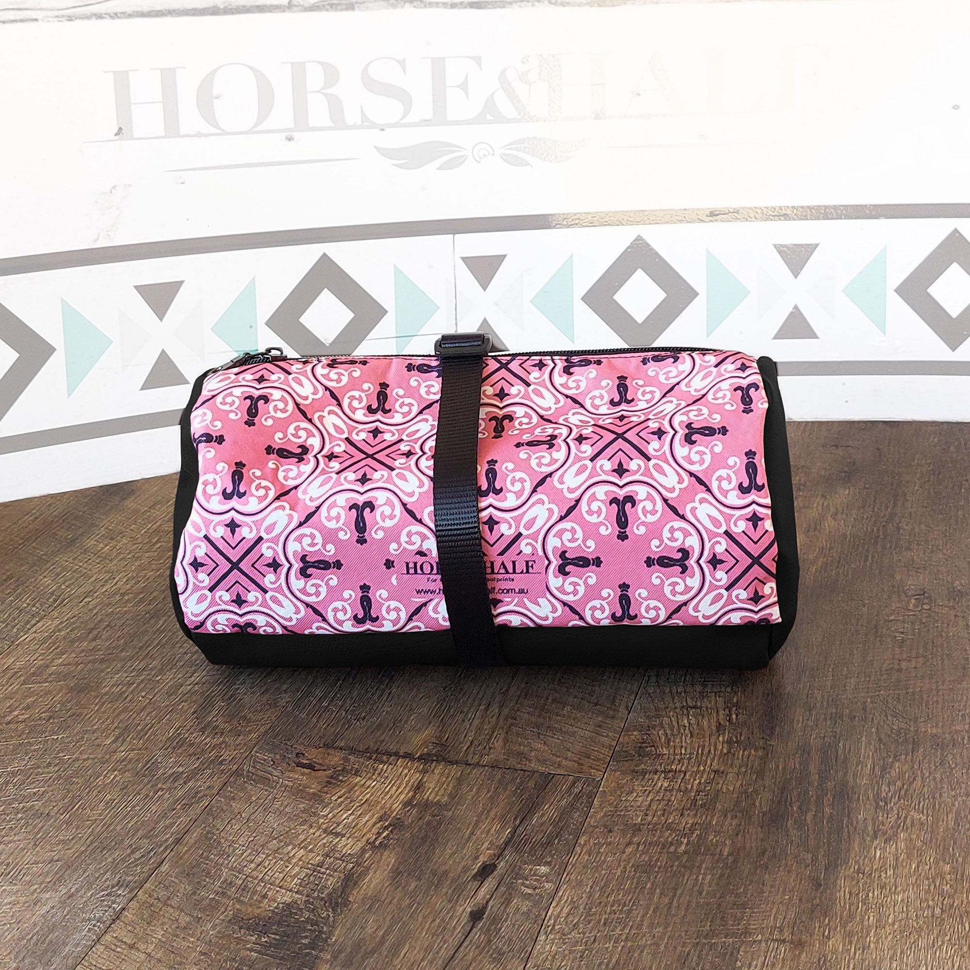 Pink Tartan Duffle Saddle Bag