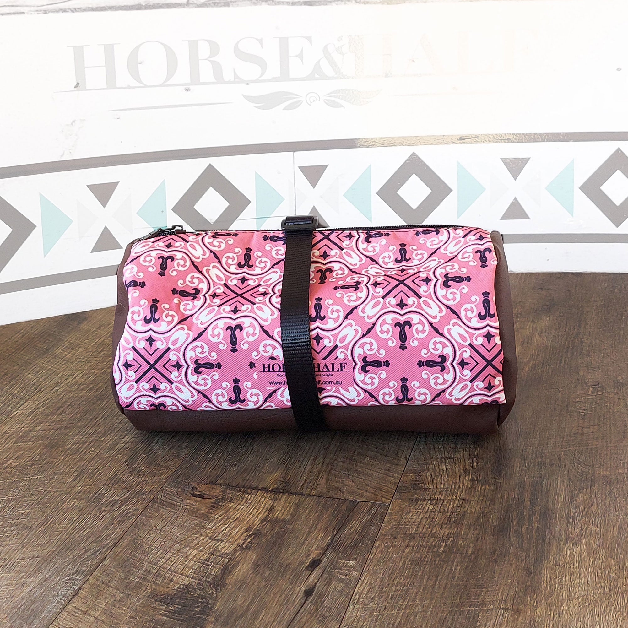 Pink Tartan Duffle Saddle Bag