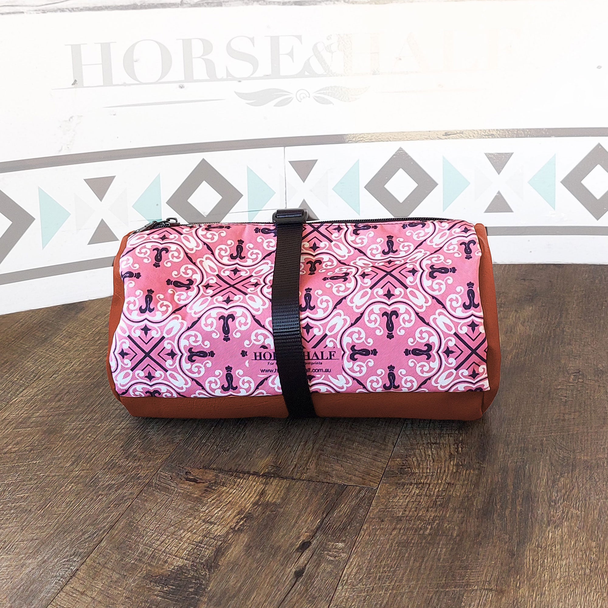 Pink Tartan Duffle Saddle Bag