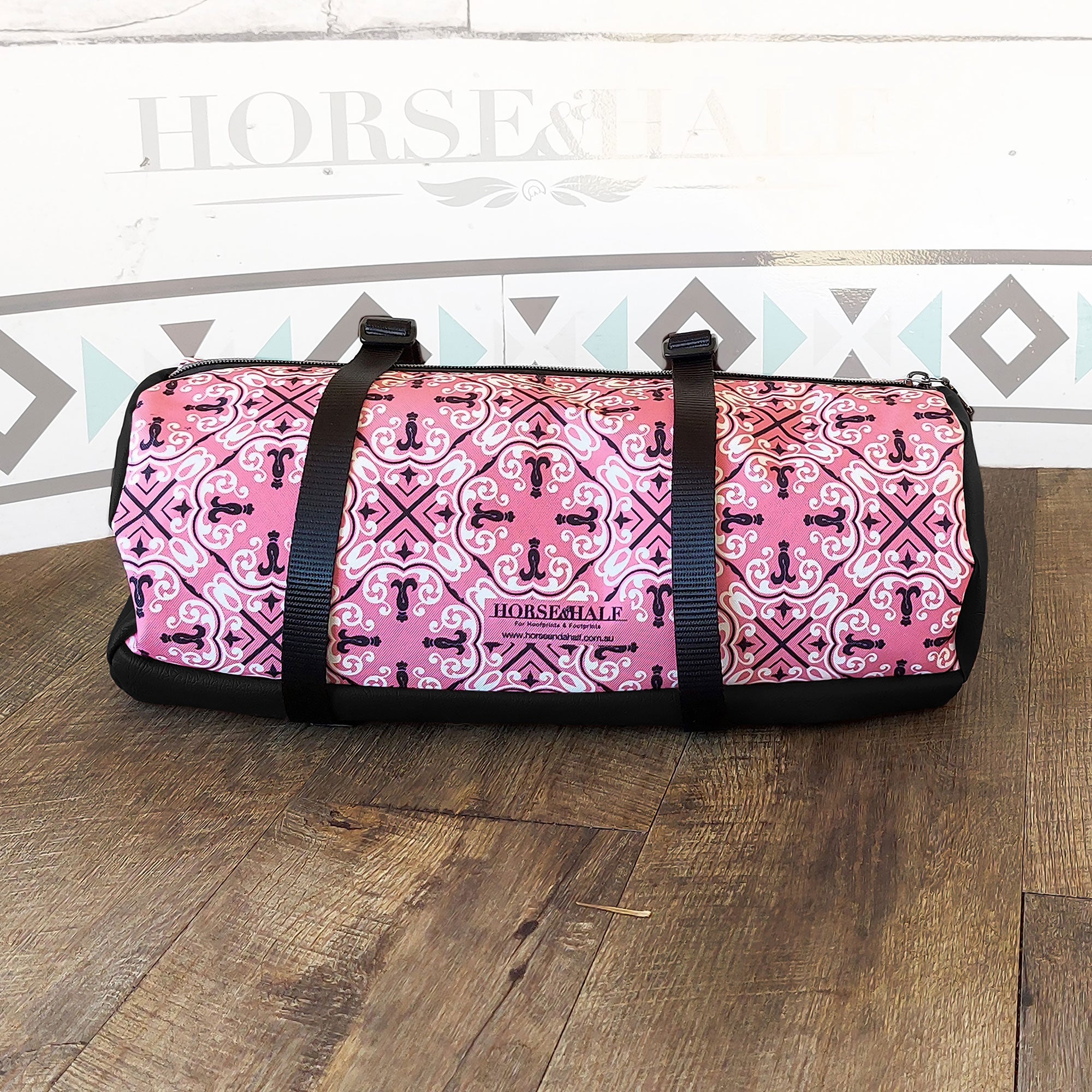 Pink Tartan Large Duffle Saddle Bag