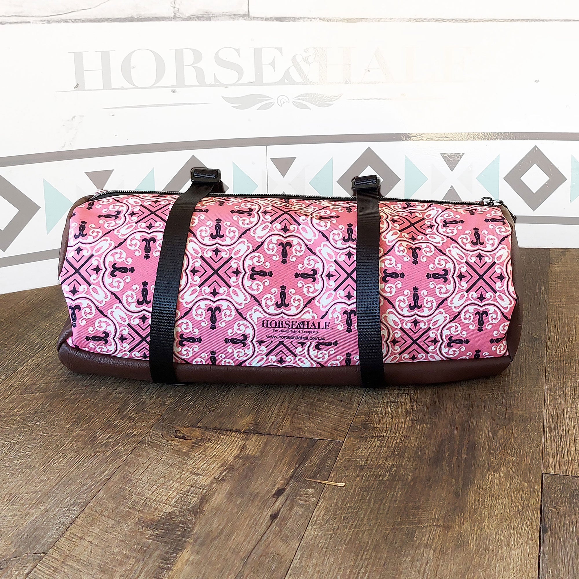 Pink Tartan Large Duffle Saddle Bag