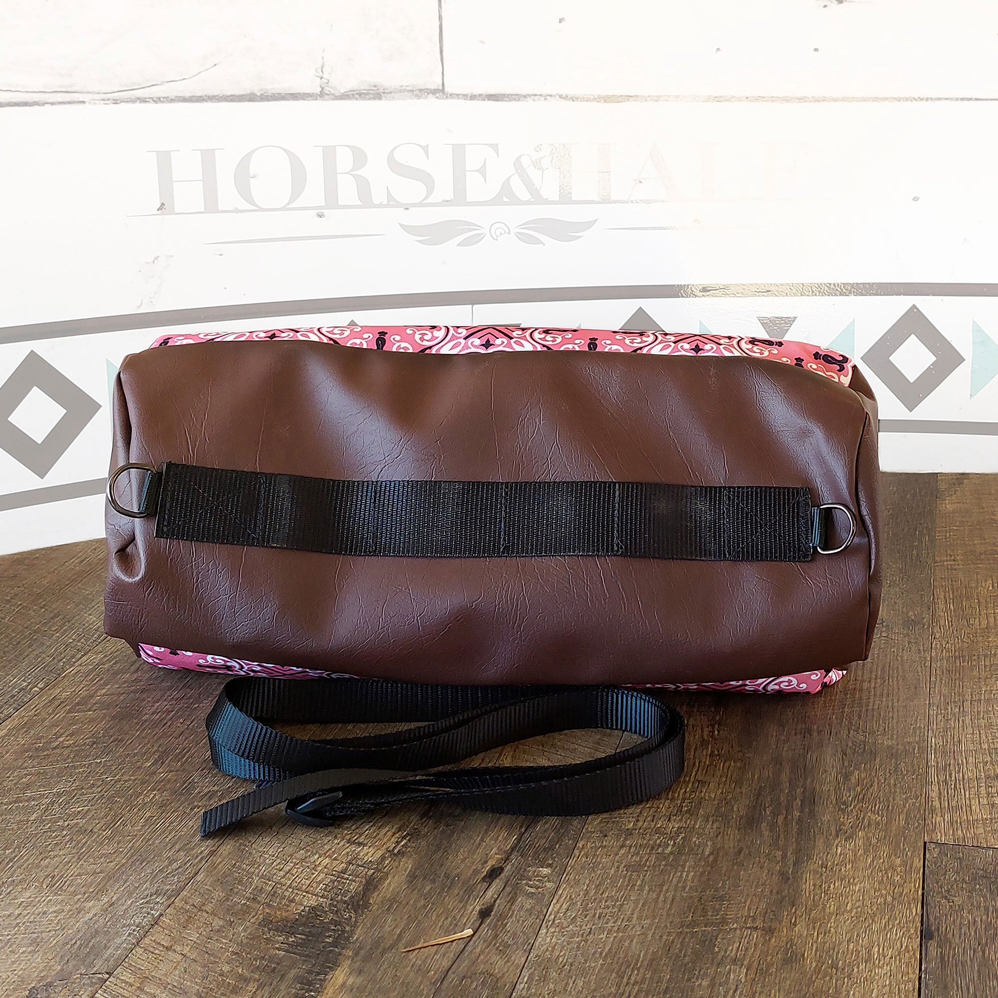 Pink Tartan Large Duffle Saddle Bag