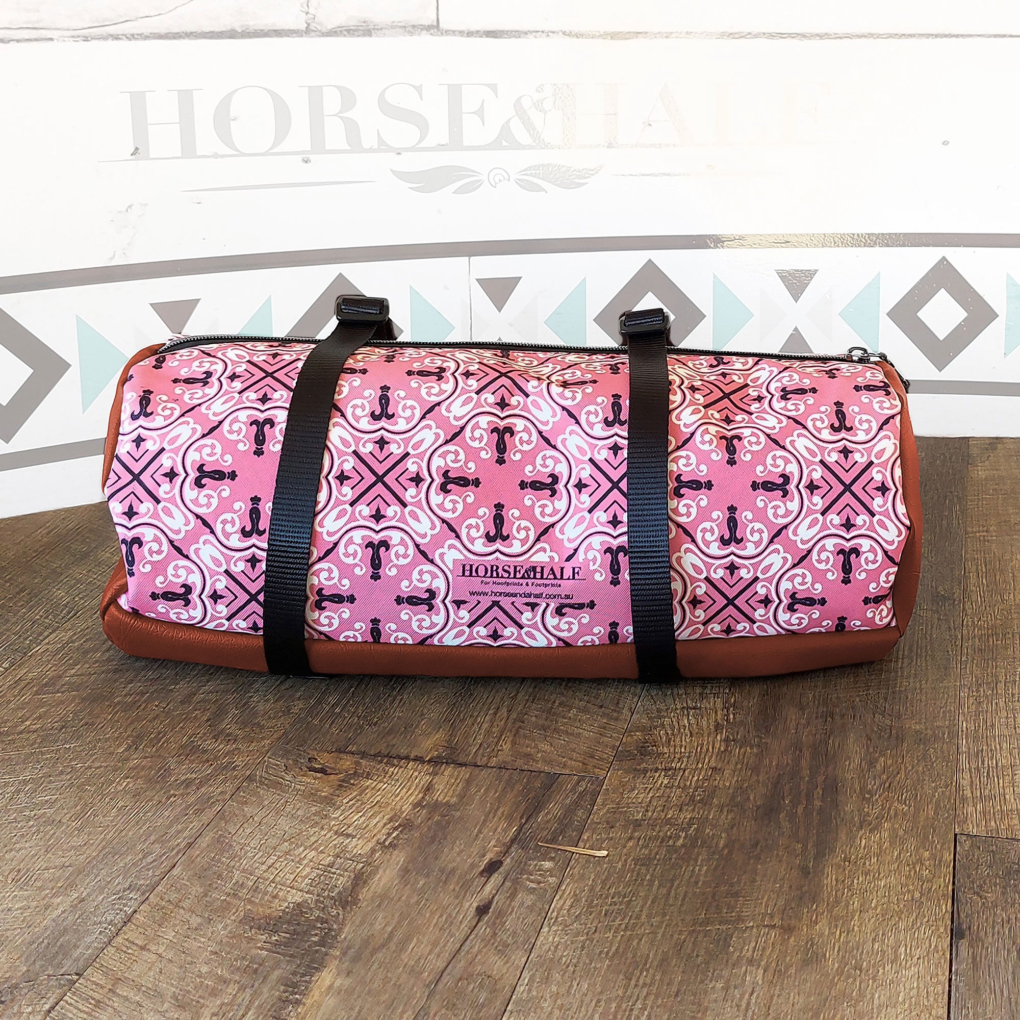 Pink Tartan Large Duffle Saddle Bag