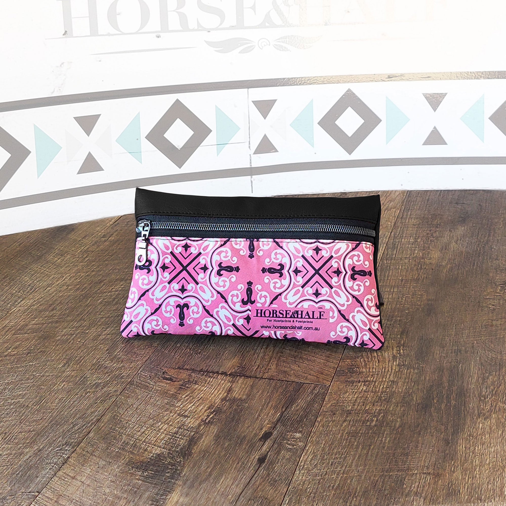 Pink Tartan Wallet Saddle Bag