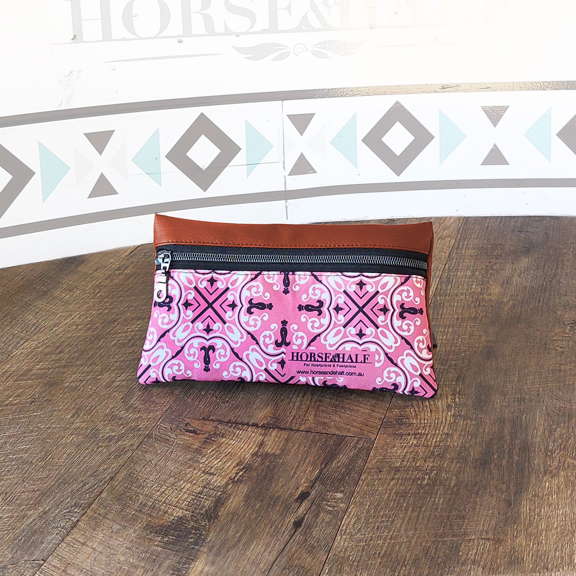 Pink Tartan Wallet Saddle Bag