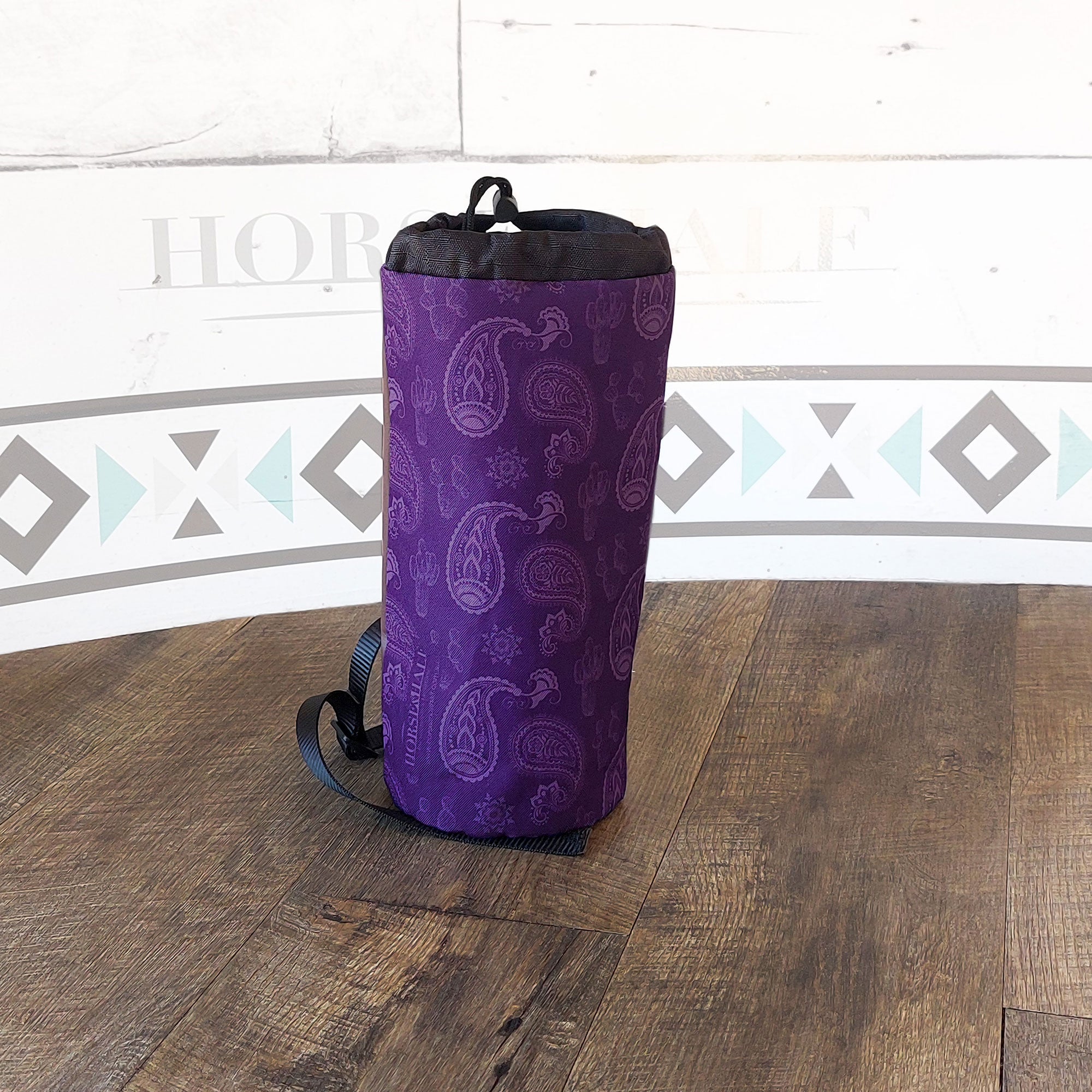 Purple Paisley Bottle Saddle Bag