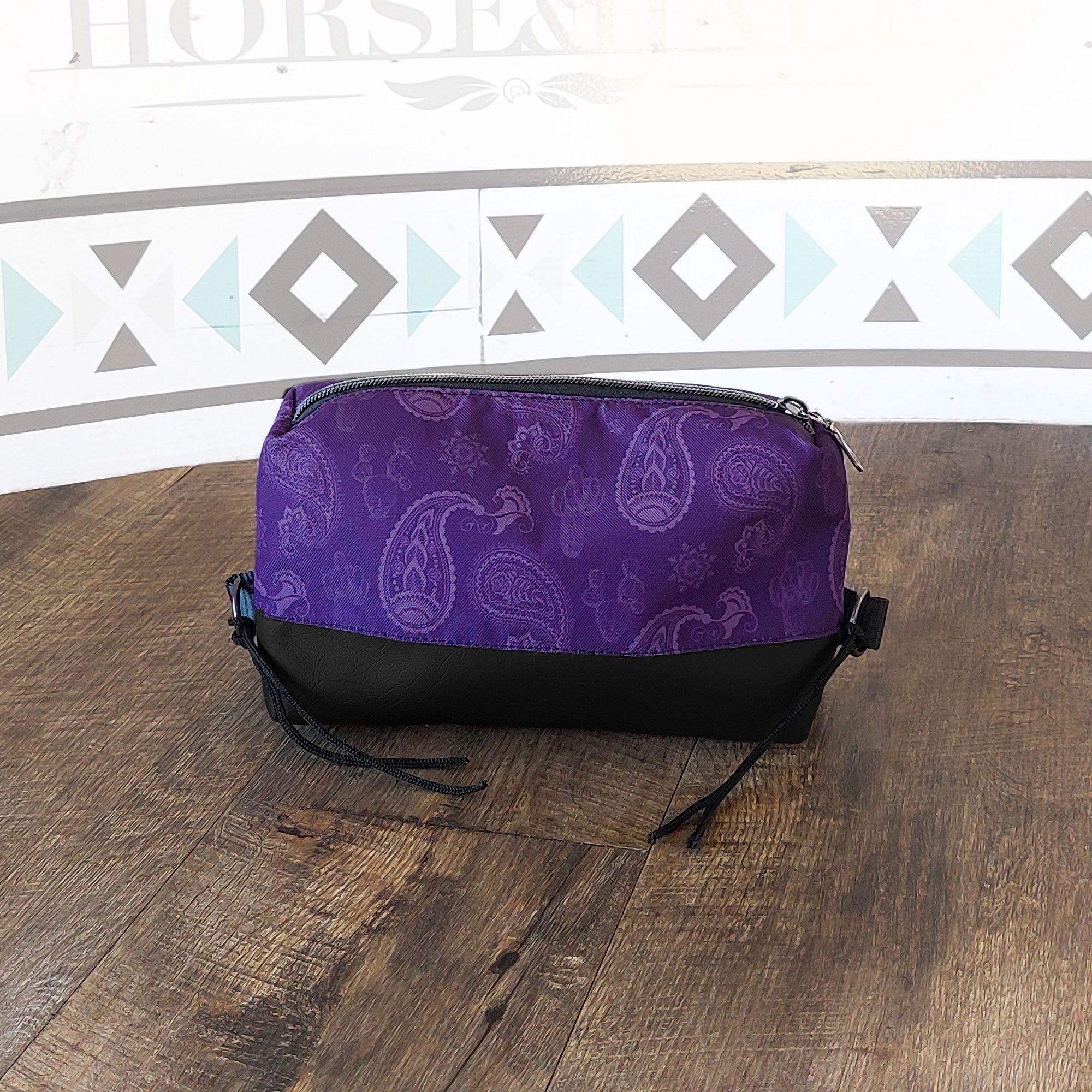 Purple Paisley Box Saddle Bag