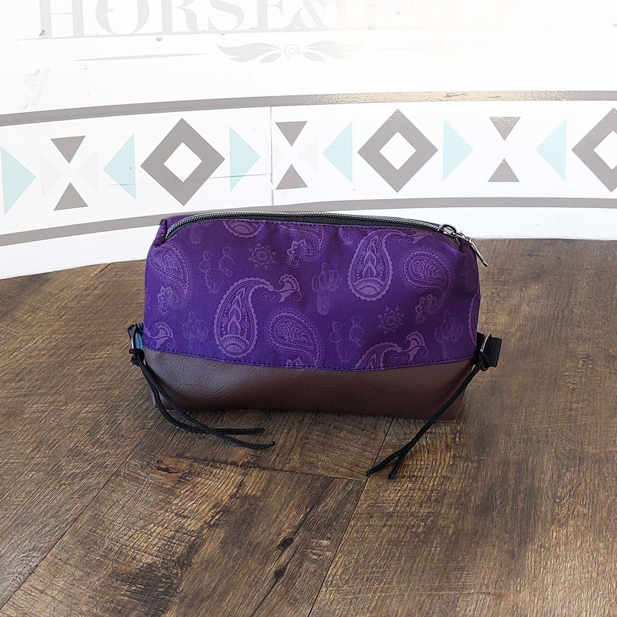 Purple Paisley Box Saddle Bag