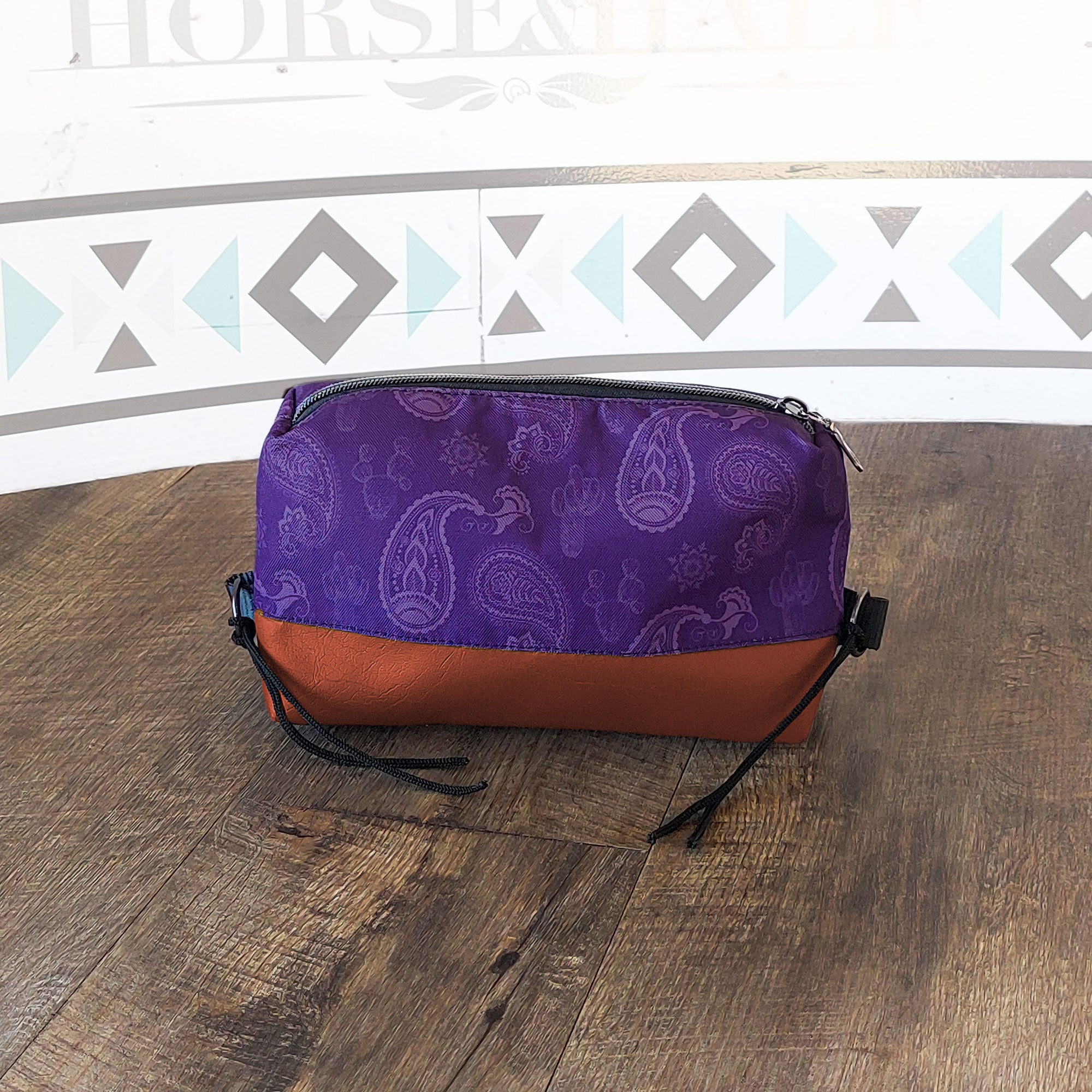 Purple Paisley Box Saddle Bag