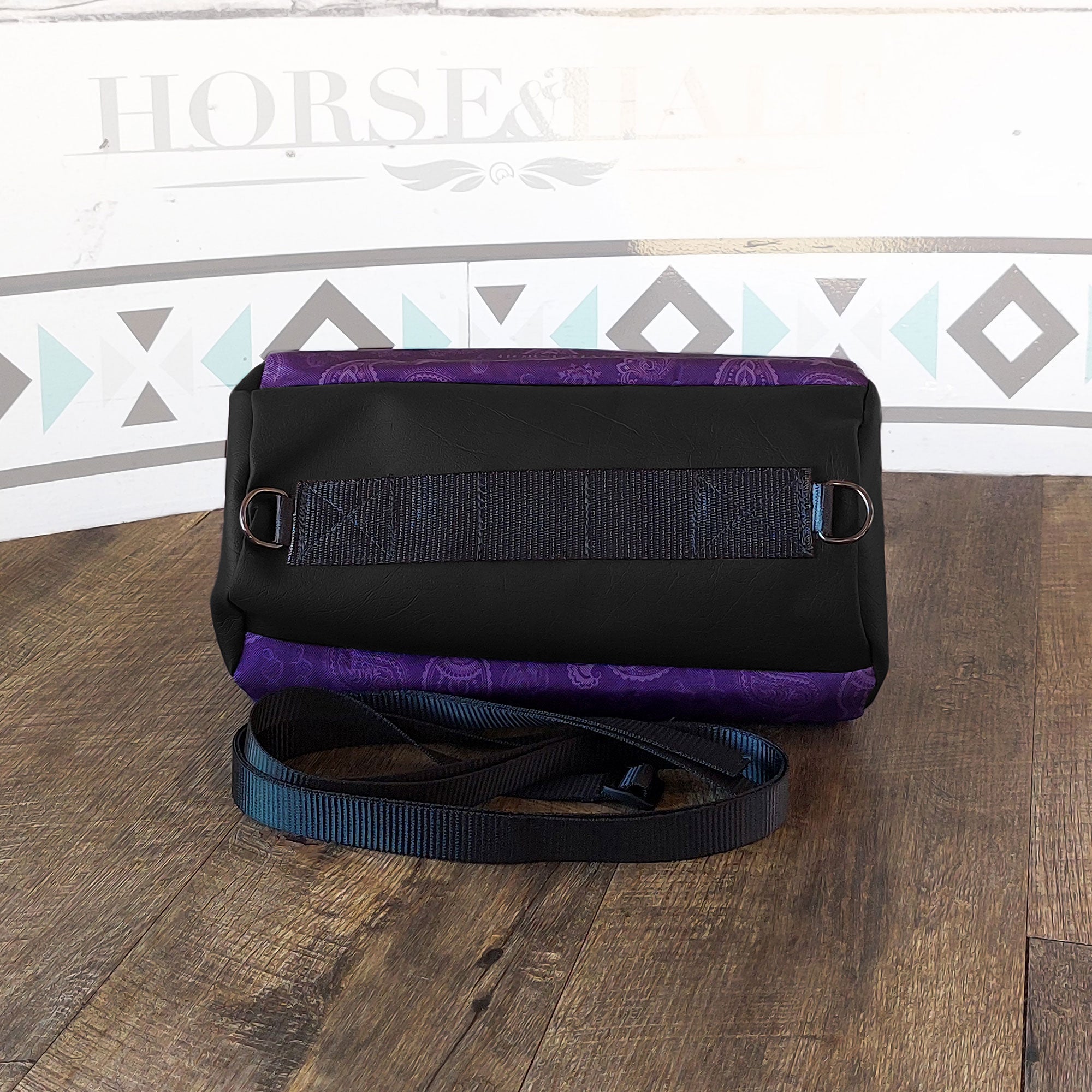 Purple Paisley Duffle Saddle Bag