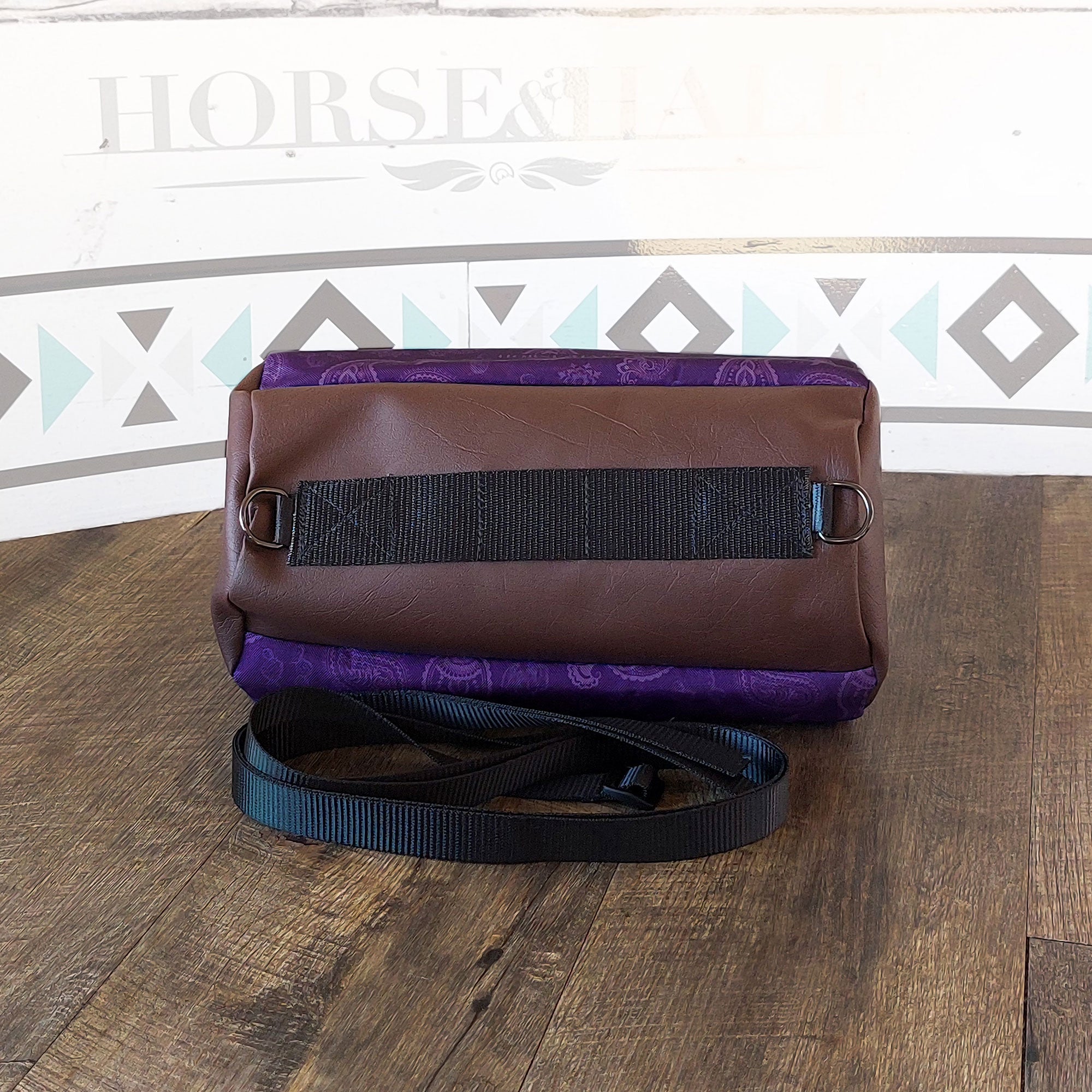 Purple Paisley Duffle Saddle Bag