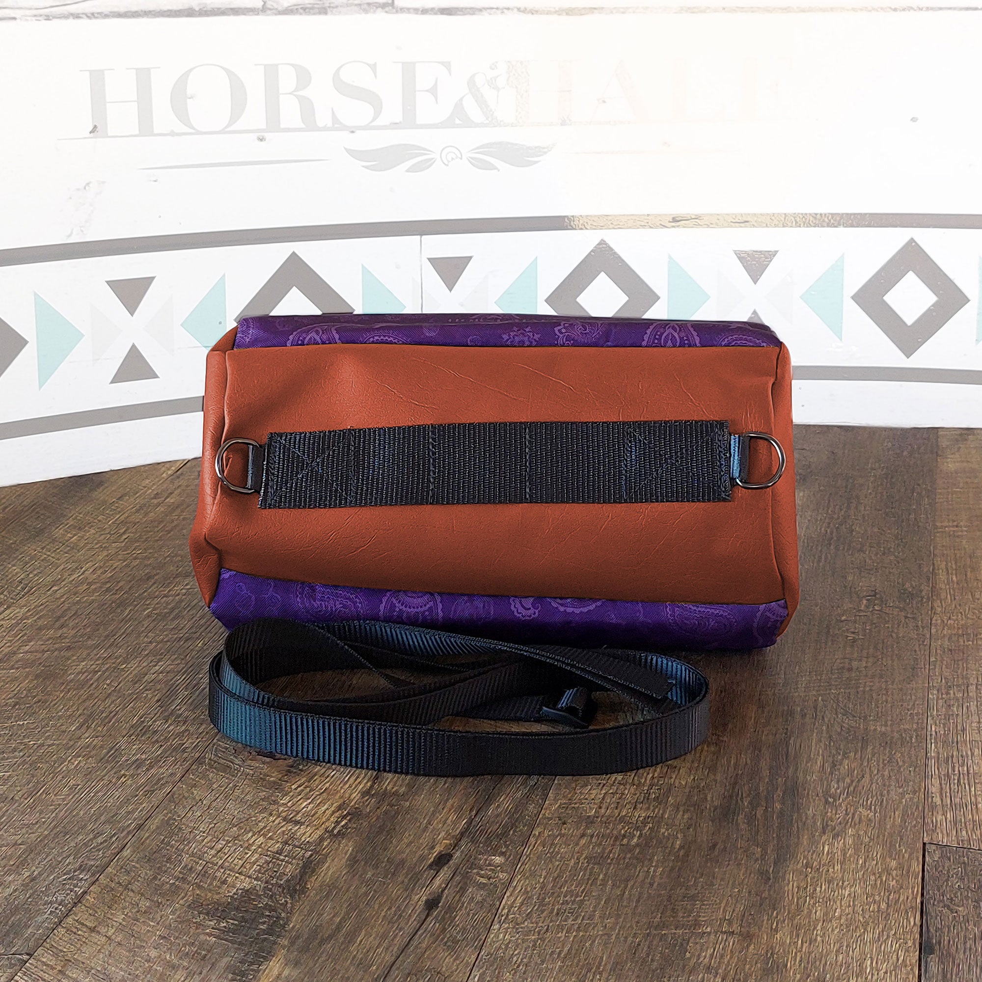 Purple Paisley Duffle Saddle Bag