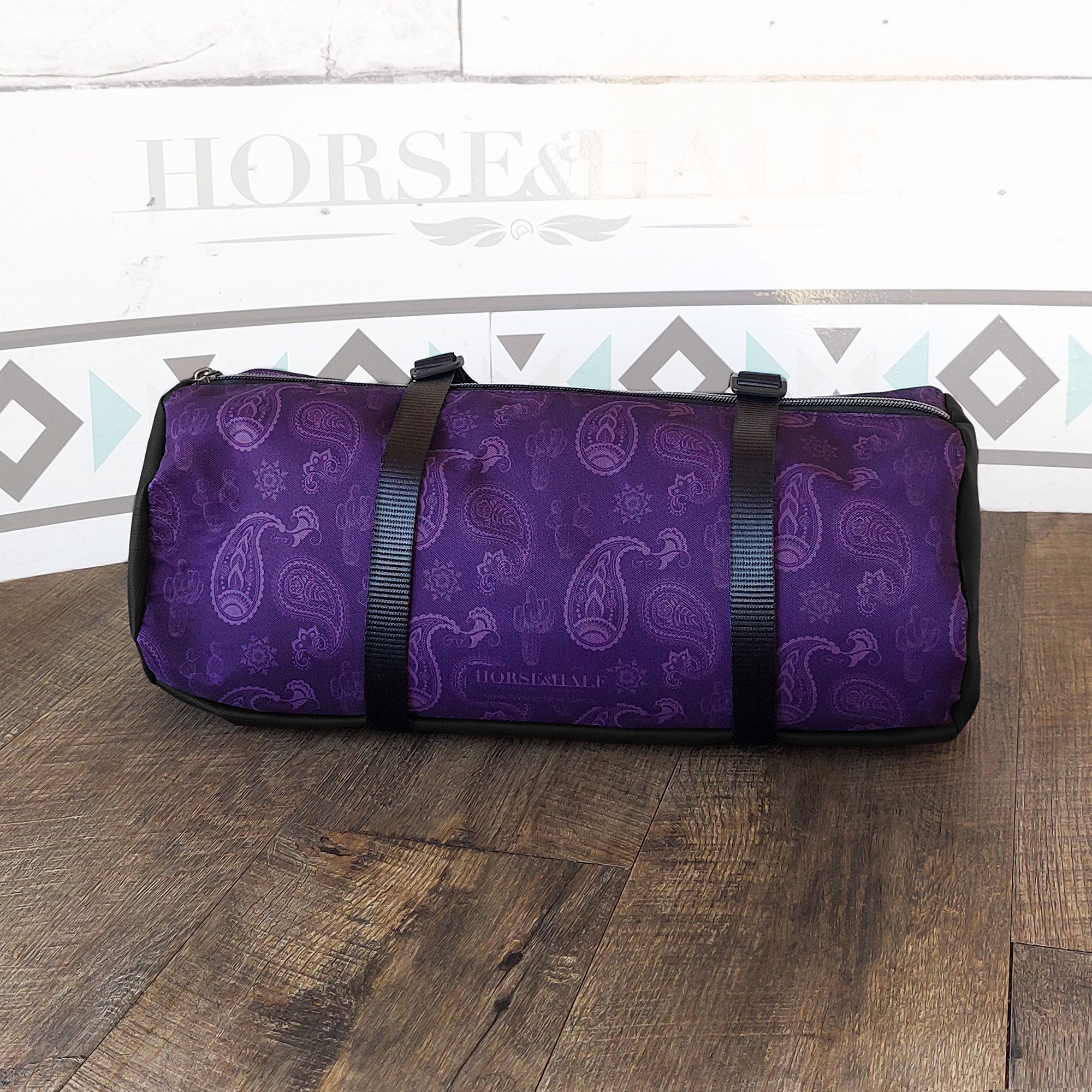 Purple Paisley Large Duffle Saddle Bag