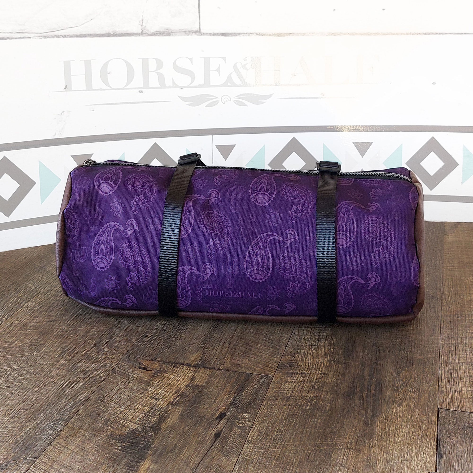 Purple Paisley Large Duffle Saddle Bag