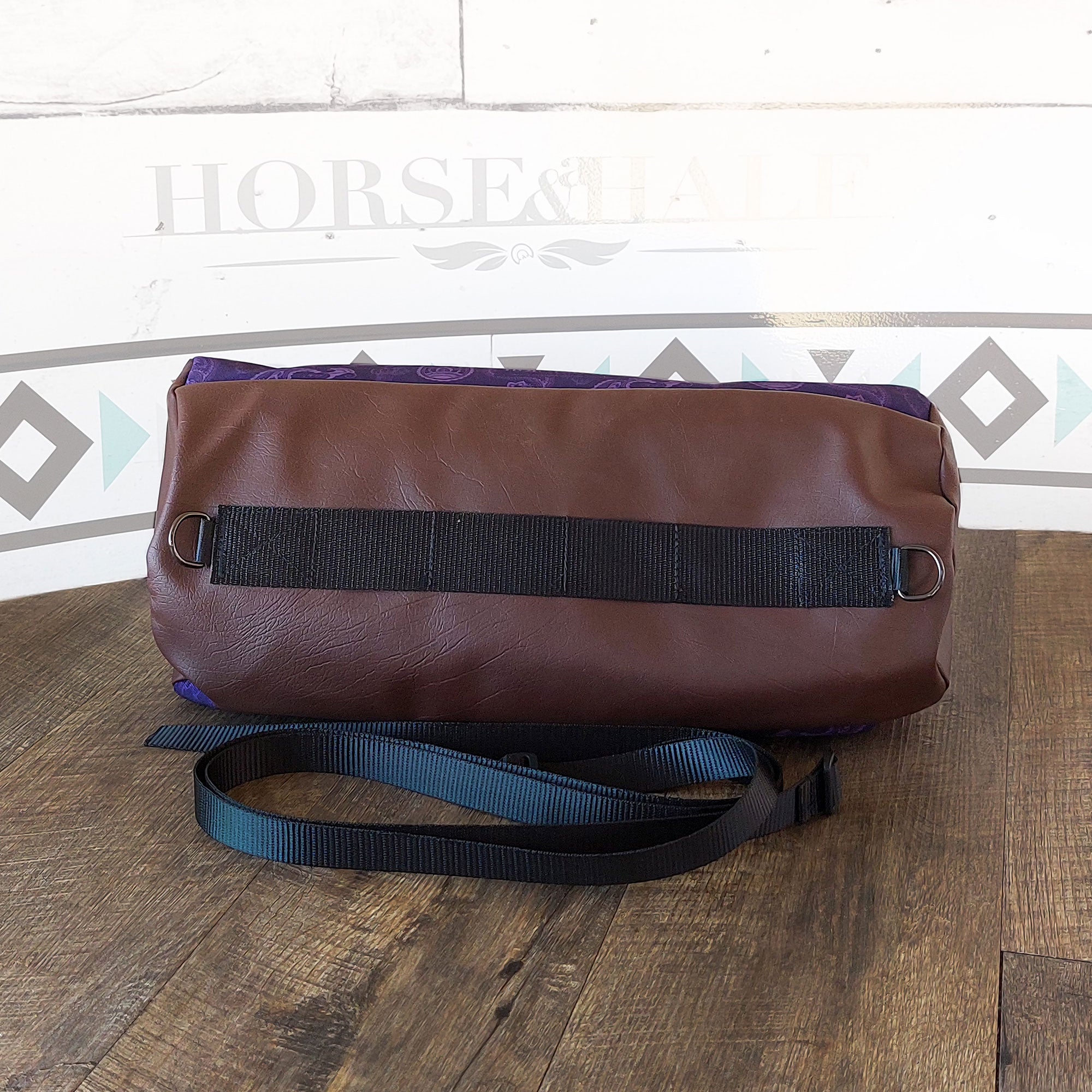Purple Paisley Large Duffle Saddle Bag