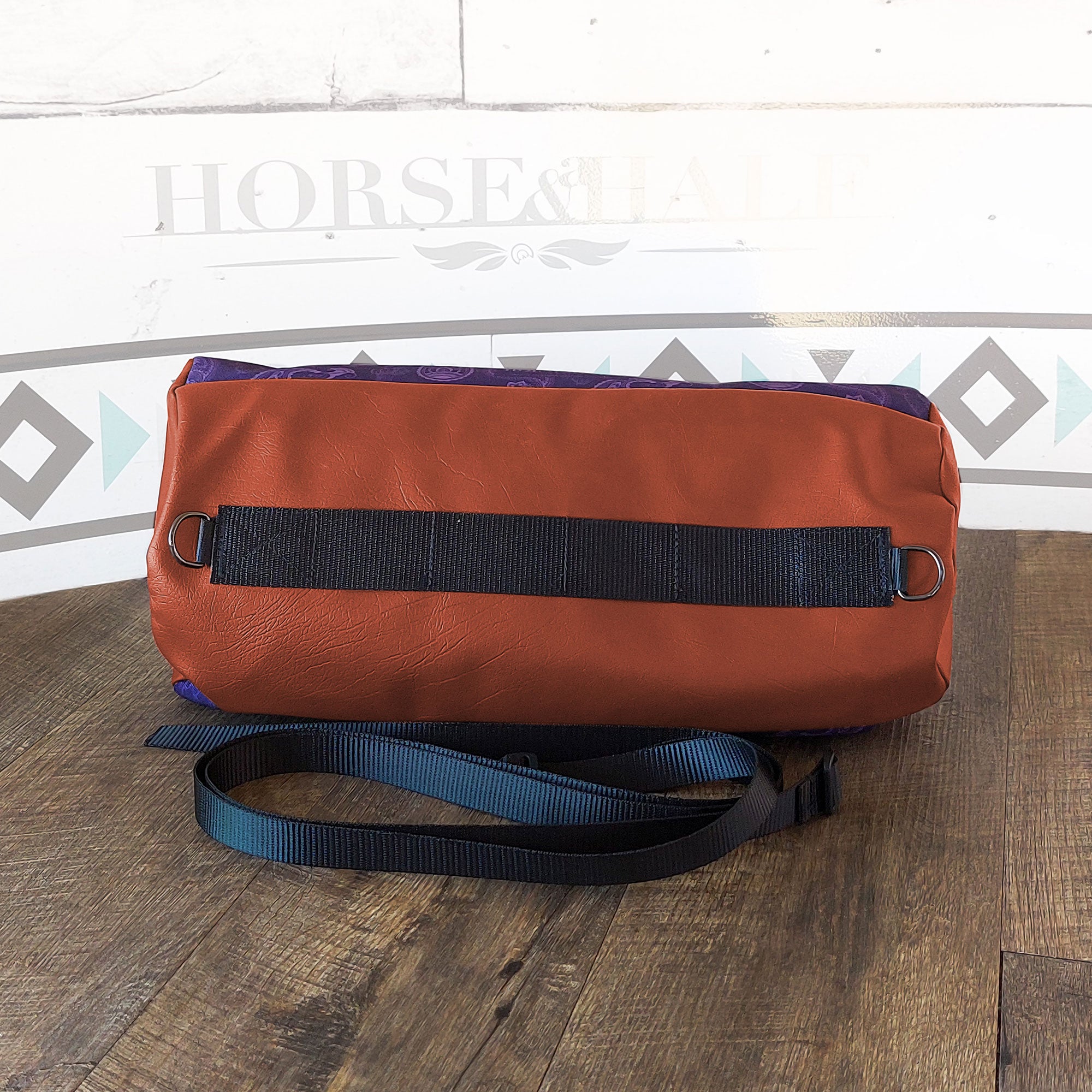 Purple Paisley Large Duffle Saddle Bag