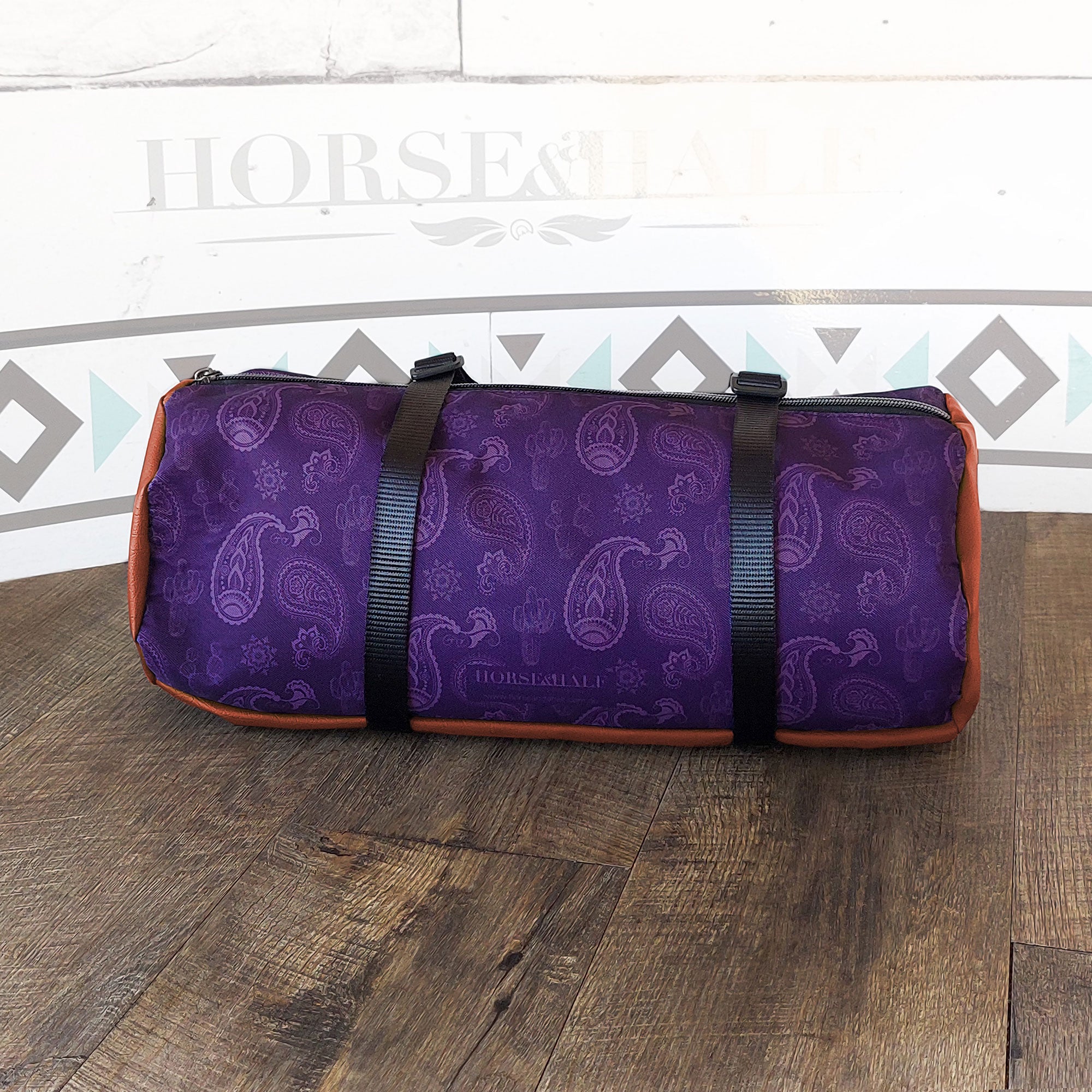 Purple Paisley Large Duffle Saddle Bag
