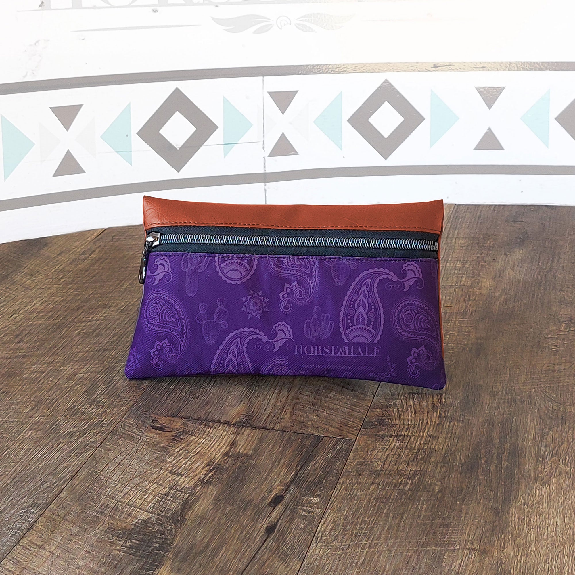 Purple Paisley Wallet Saddle Bag
