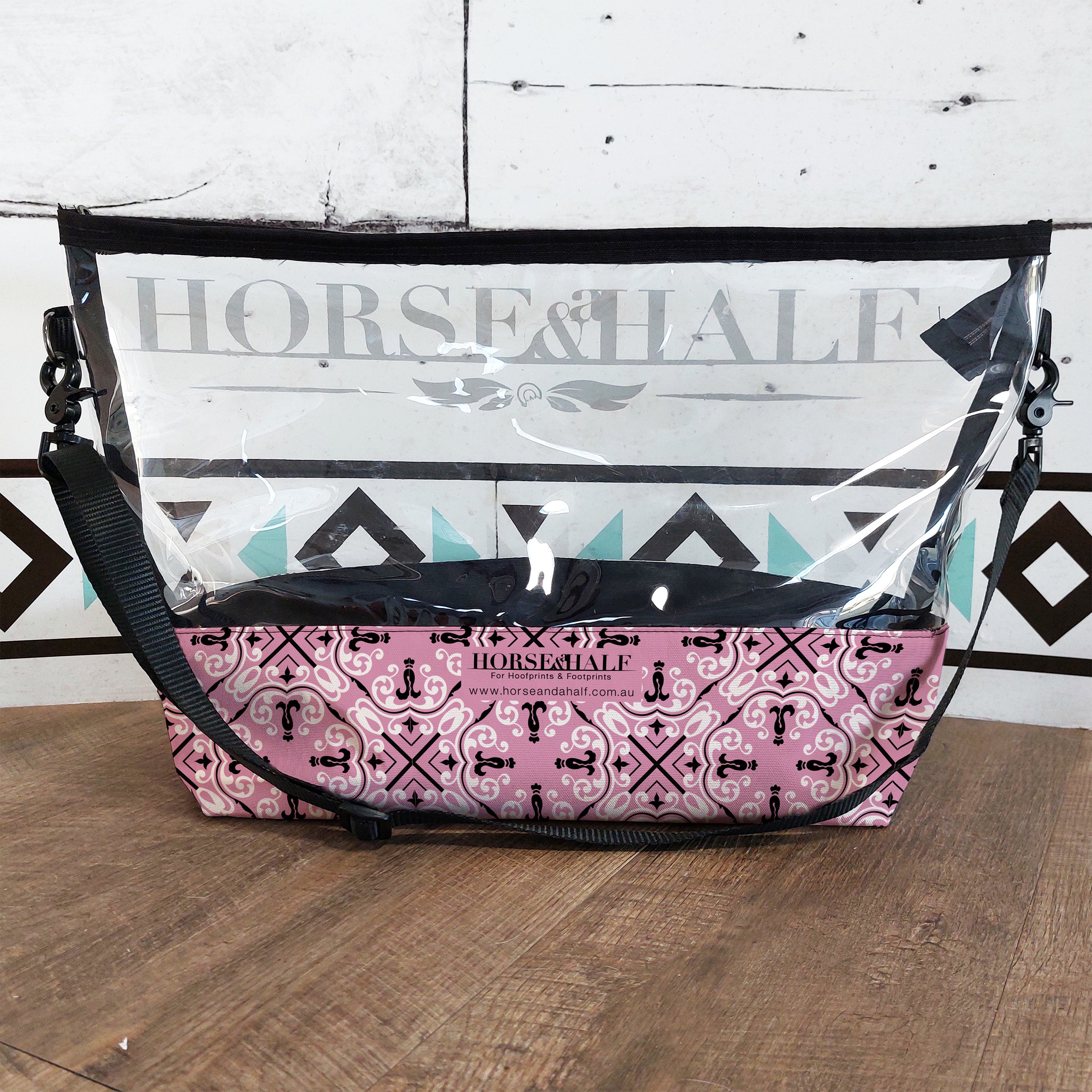 Pink Tartan Clear Utility Bags