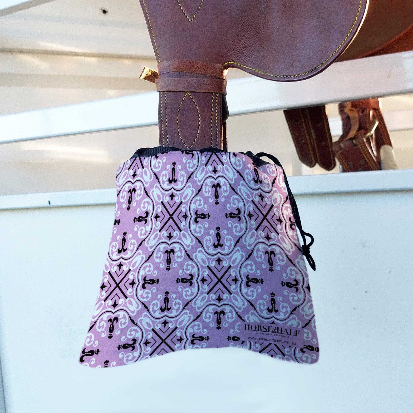 Pink Tartan Stirrup Covers
