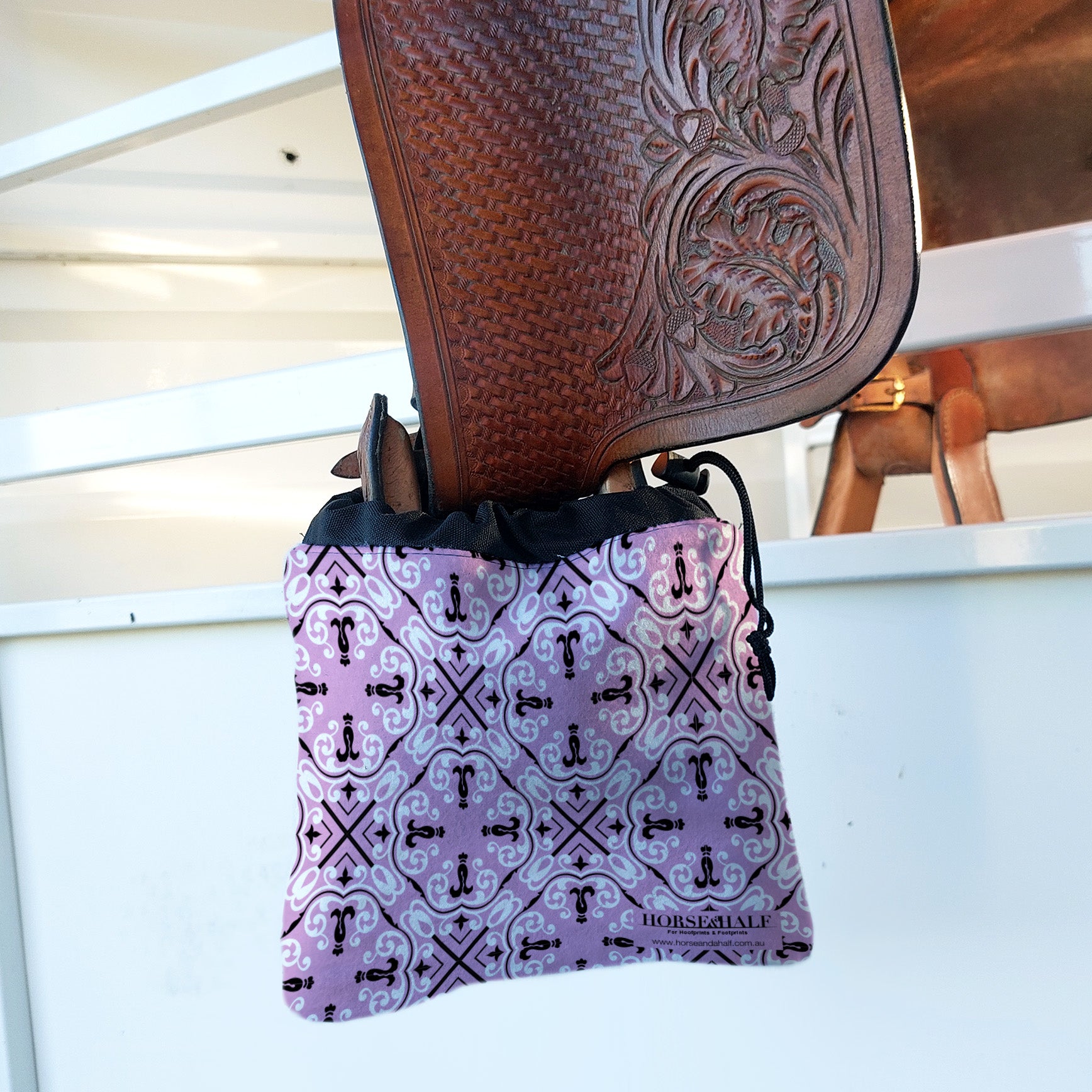 Pink Tartan Stirrup Covers