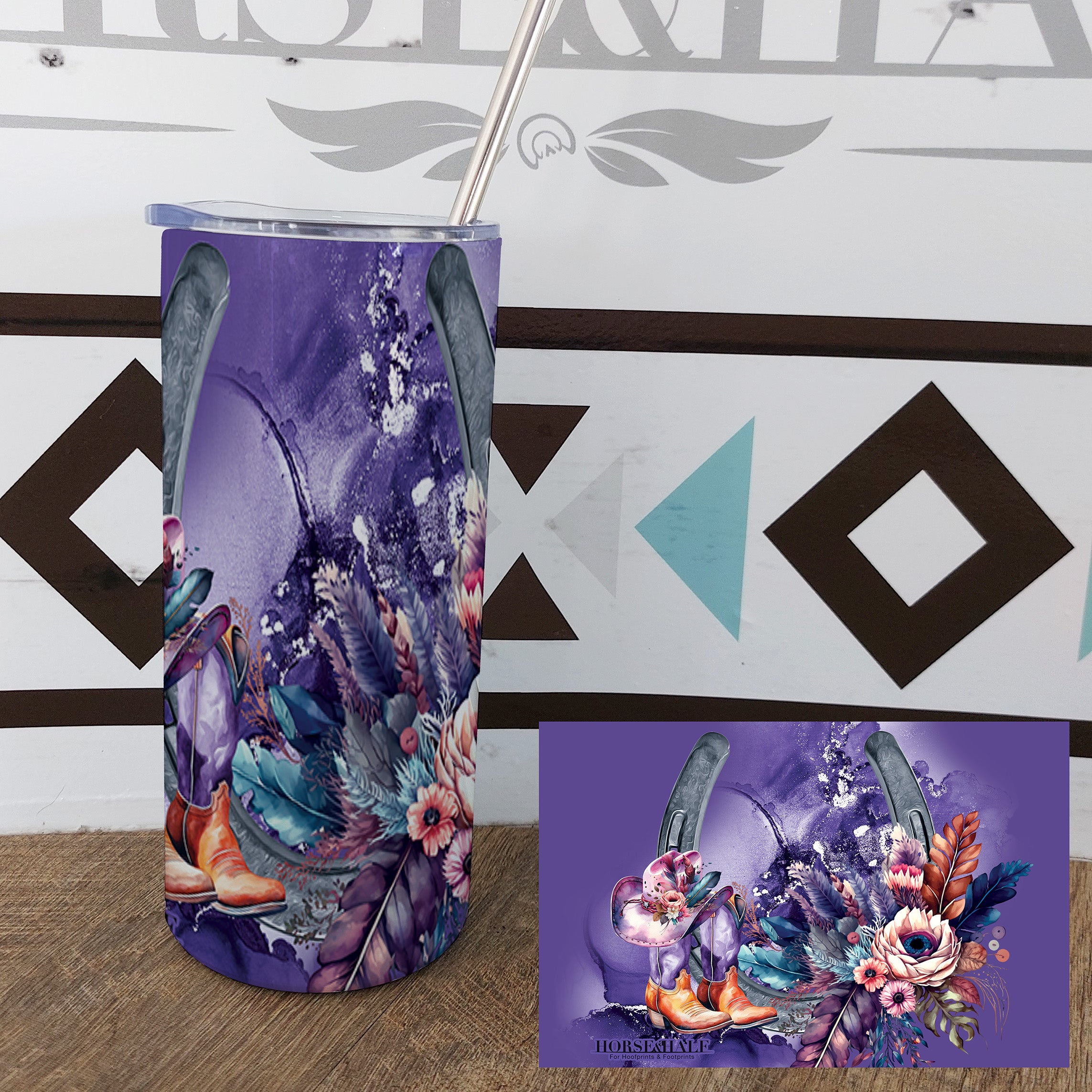 Purple Horseshoe Drinkware