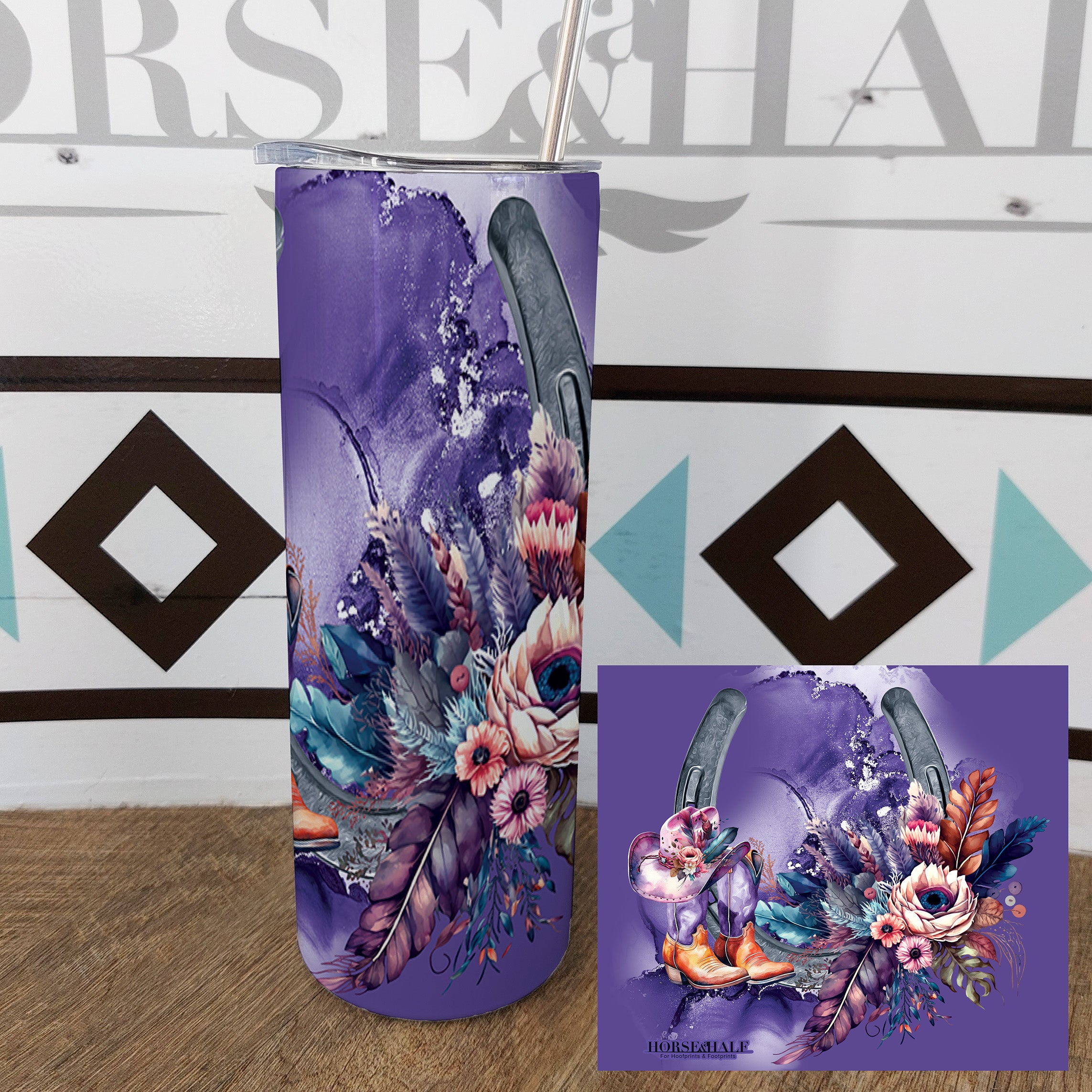 Purple Horseshoe Drinkware