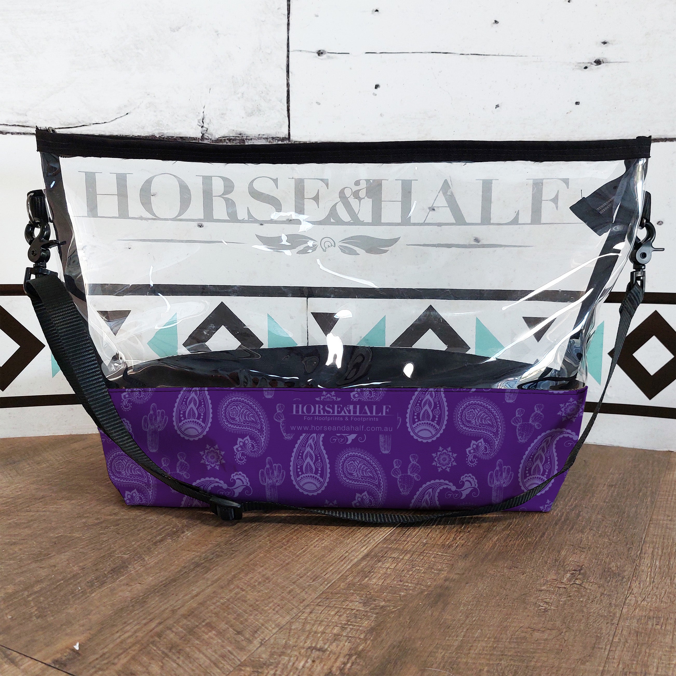 Purple Paisley Clear Utility Bags