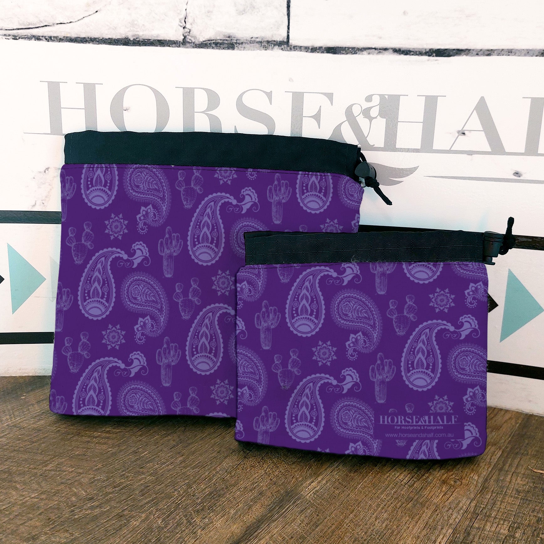 Purple Paisley Stirrup Covers