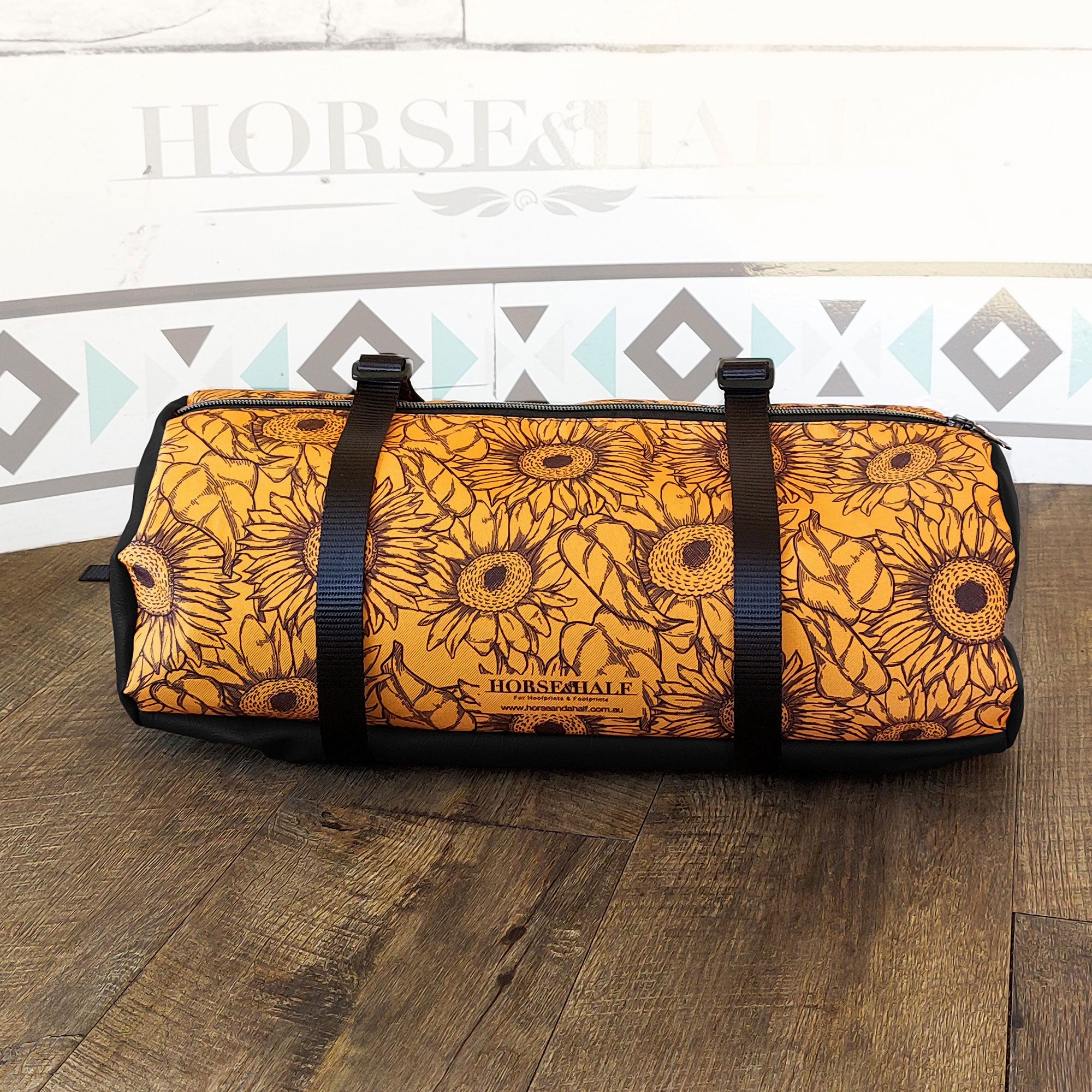 Sunflower Large Duffle Black - Horse and a Half