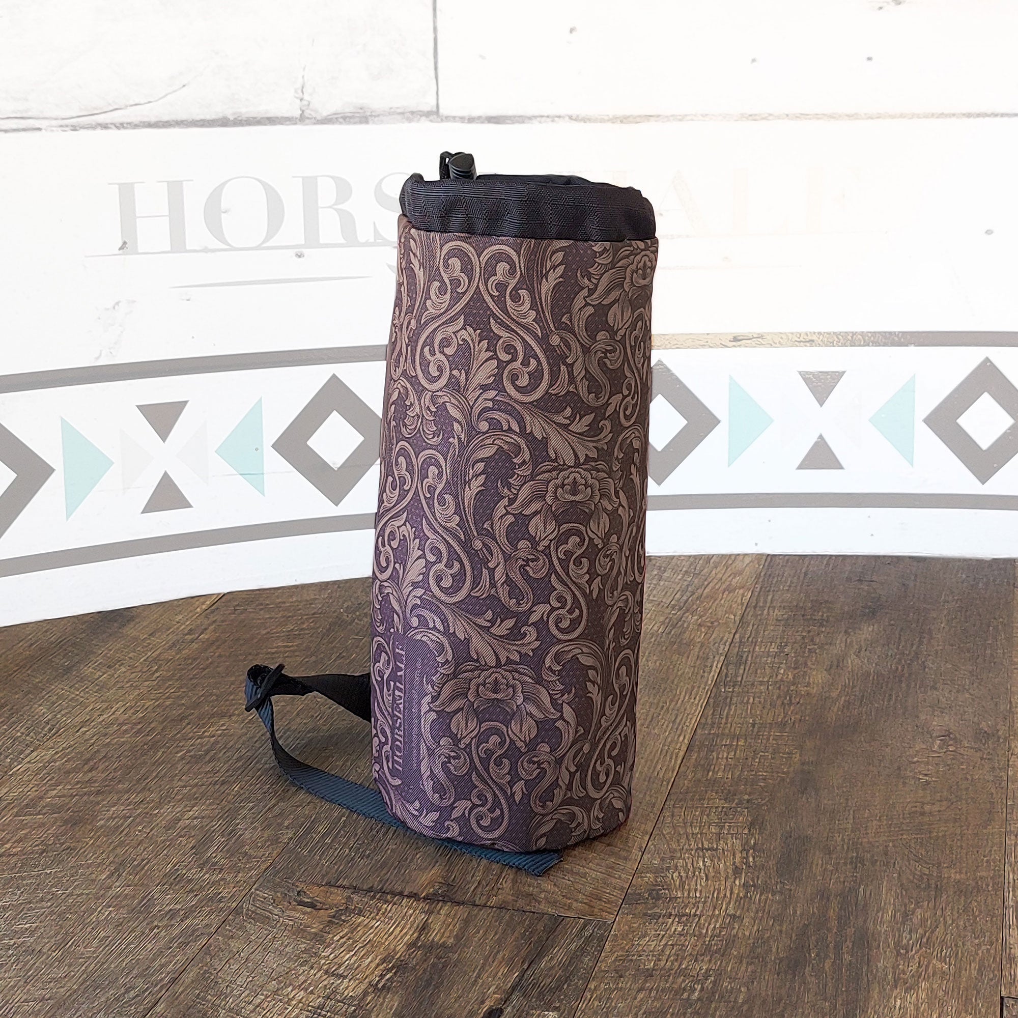 Tooled Floral Bottle Saddle Bag