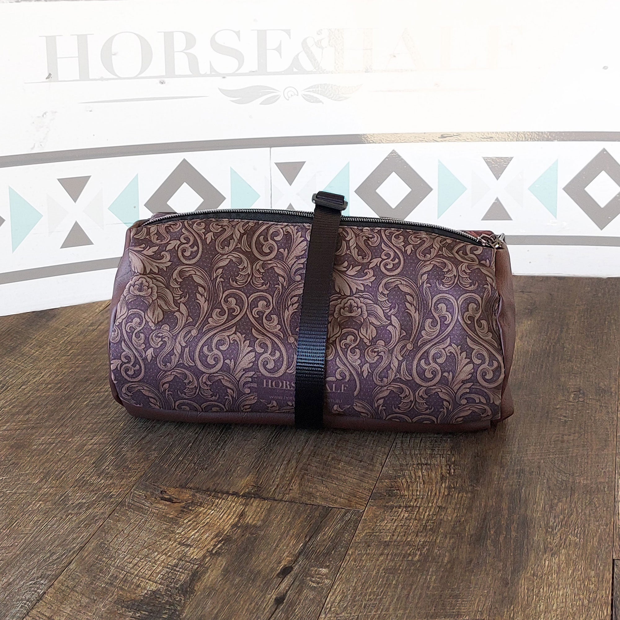 Tooled Floral Duffle Saddle Bag