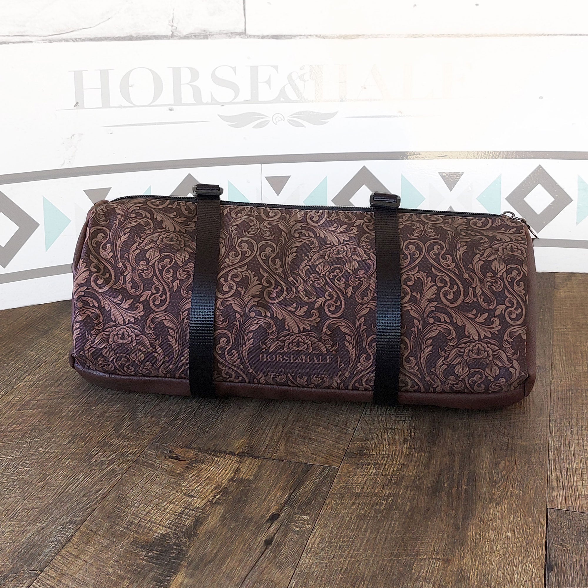 Tooled Floral Large Duffle Saddle Bag