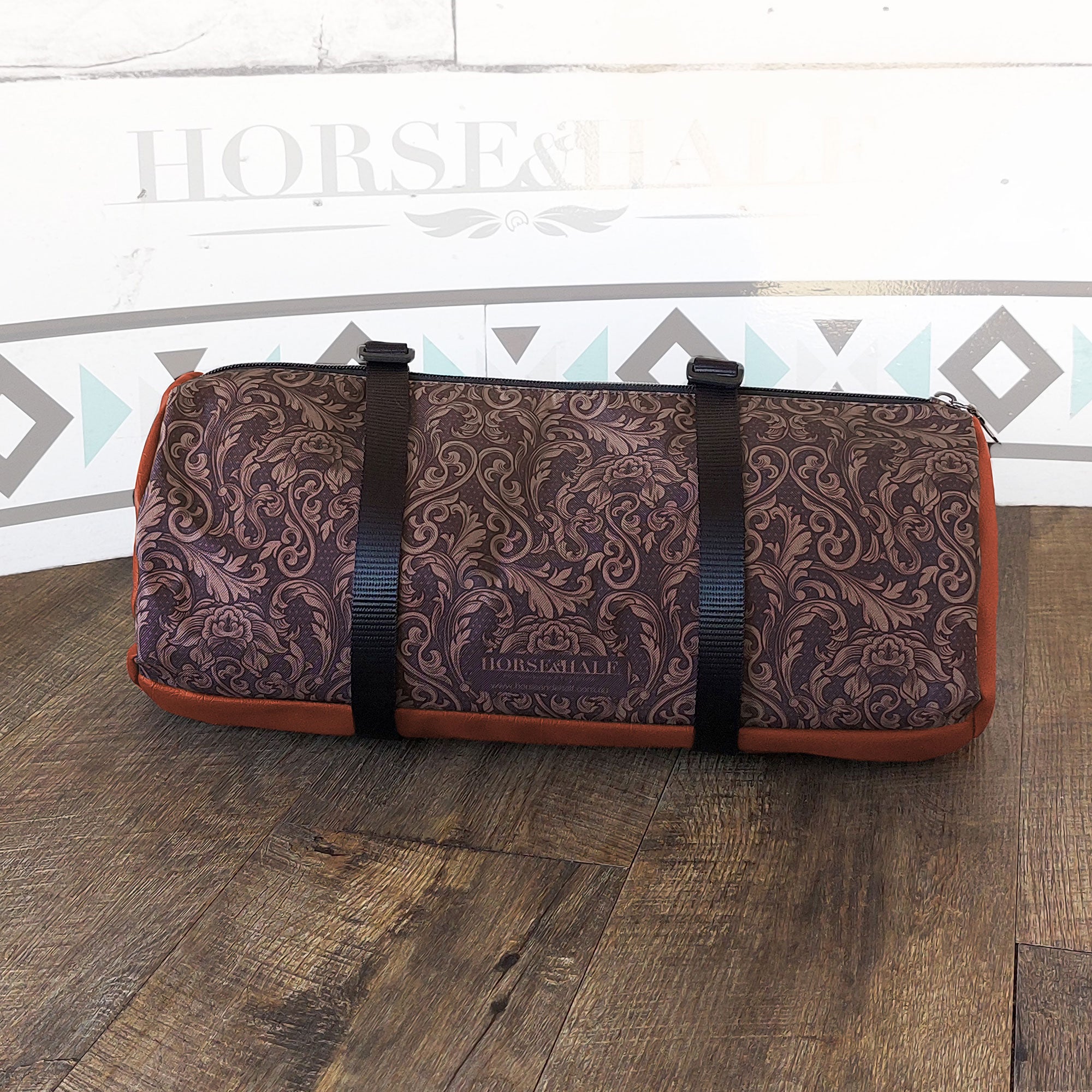 Tooled Floral Large Duffle Saddle Bag