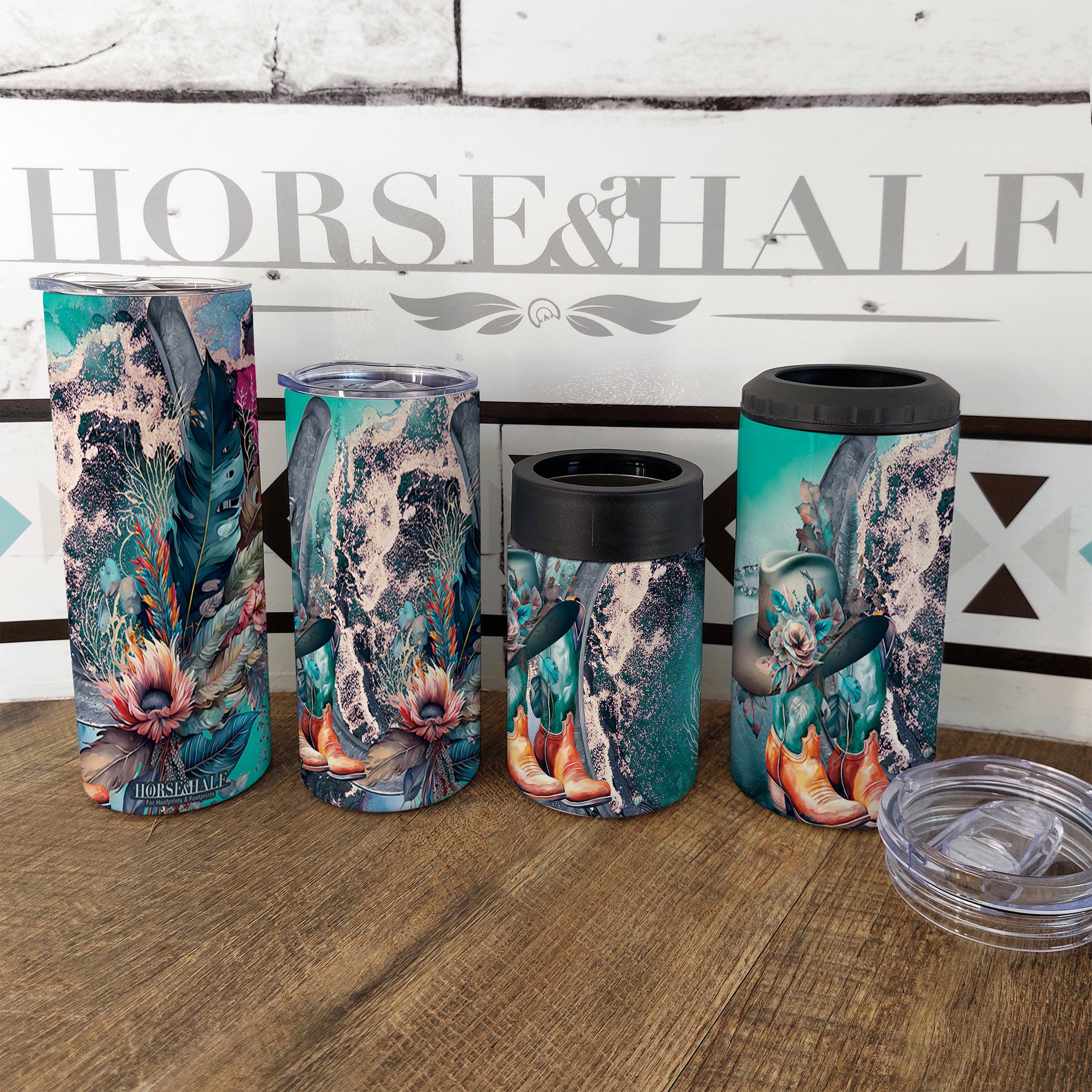 Teal Horseshoe Drinkware