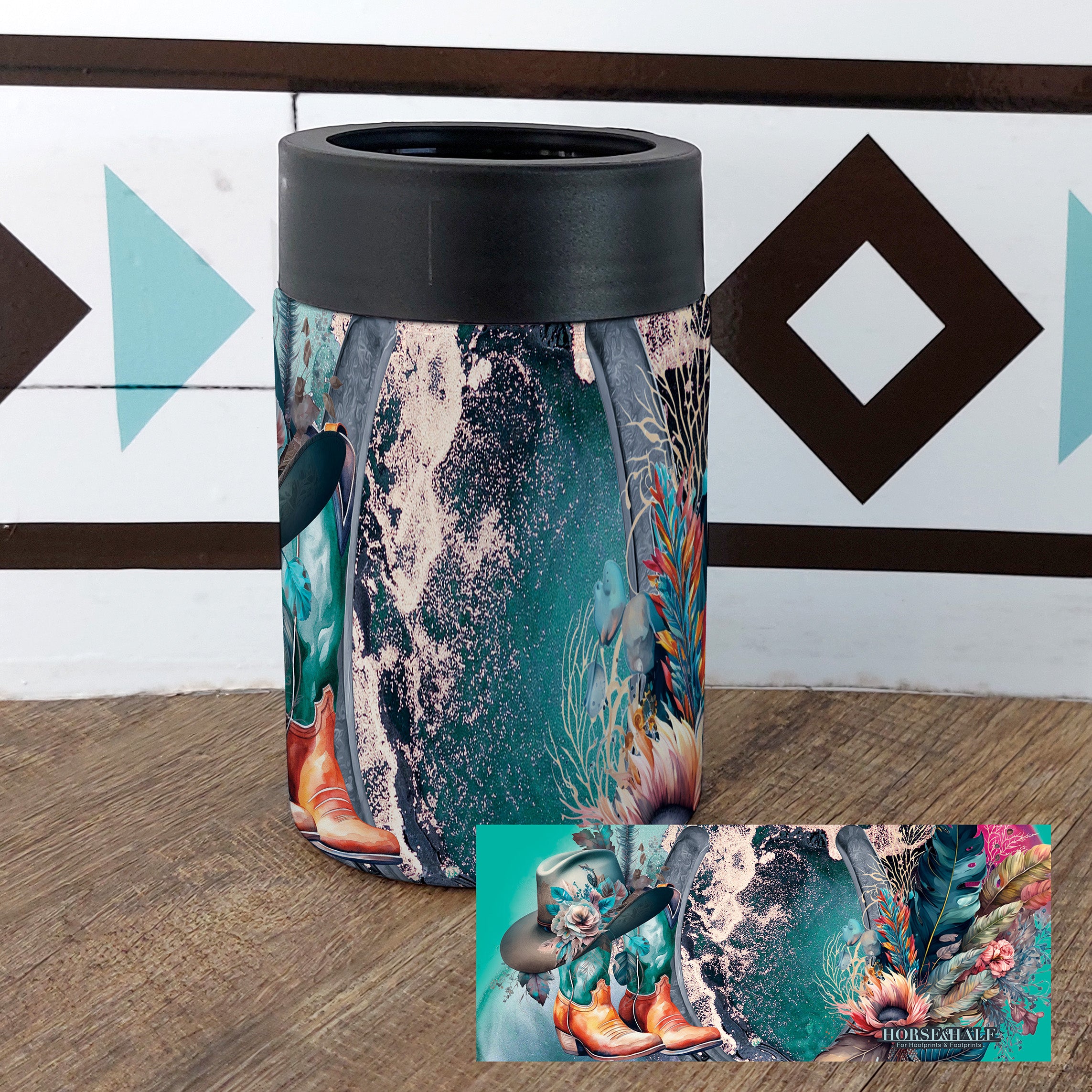 Teal Horseshoe Drinkware