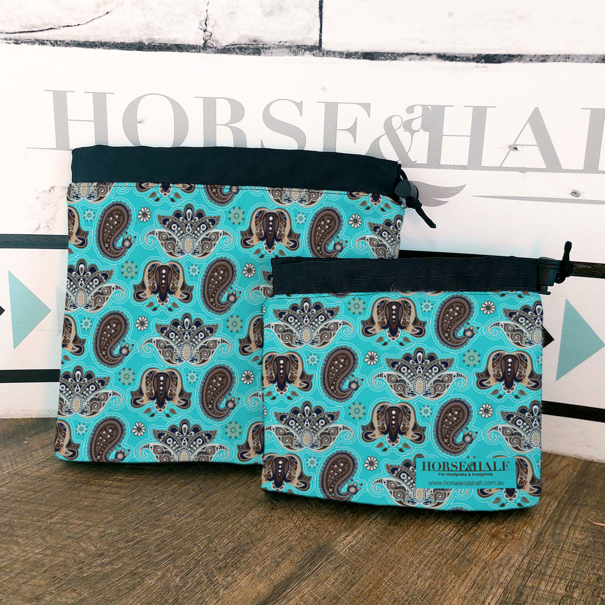 Teal Paisley Stirrup Covers — Horse and a Half