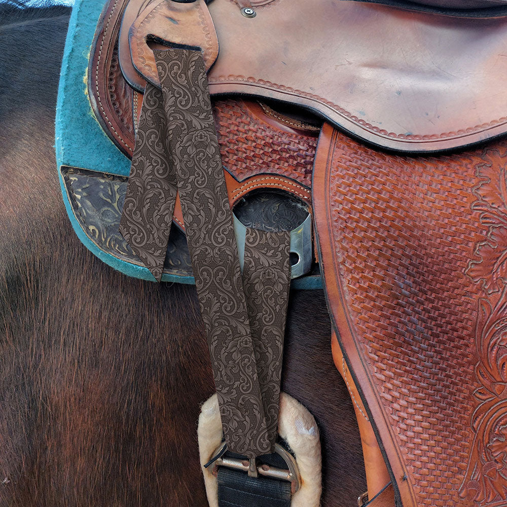 Tooled Floral Latigo & Billet Straps — Horse and a Half