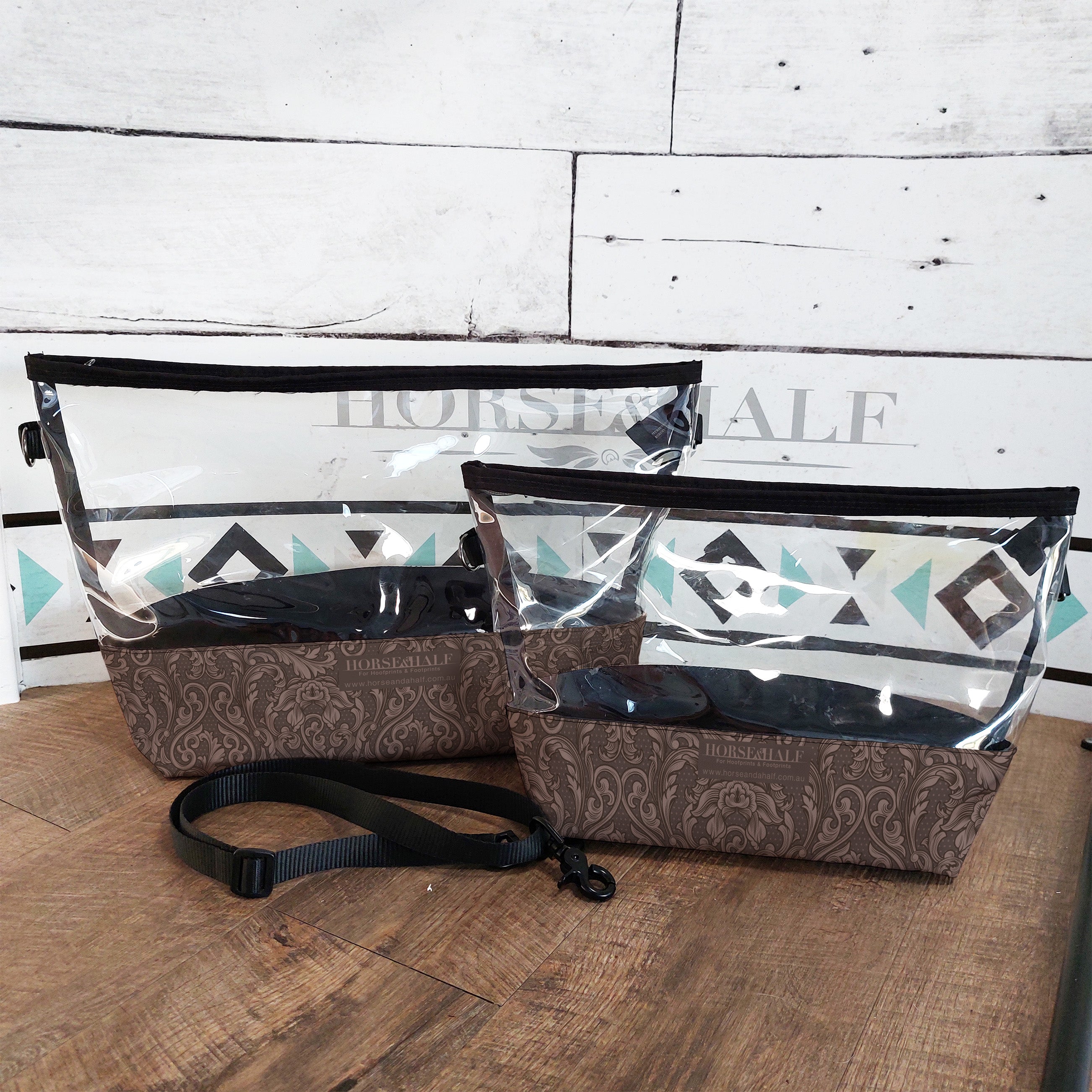 Tooled Floral Clear Utility Bags