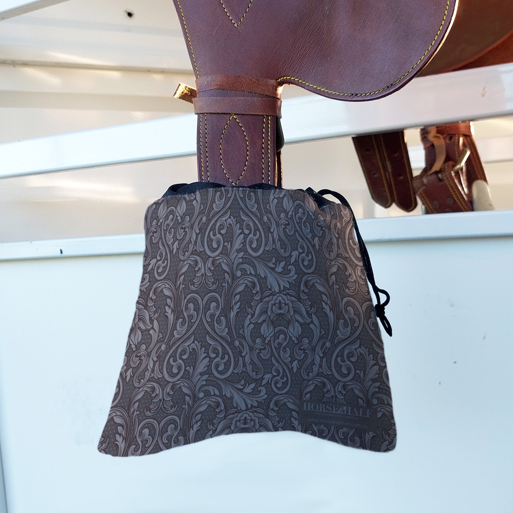 Tooled Floral Stirrup Covers
