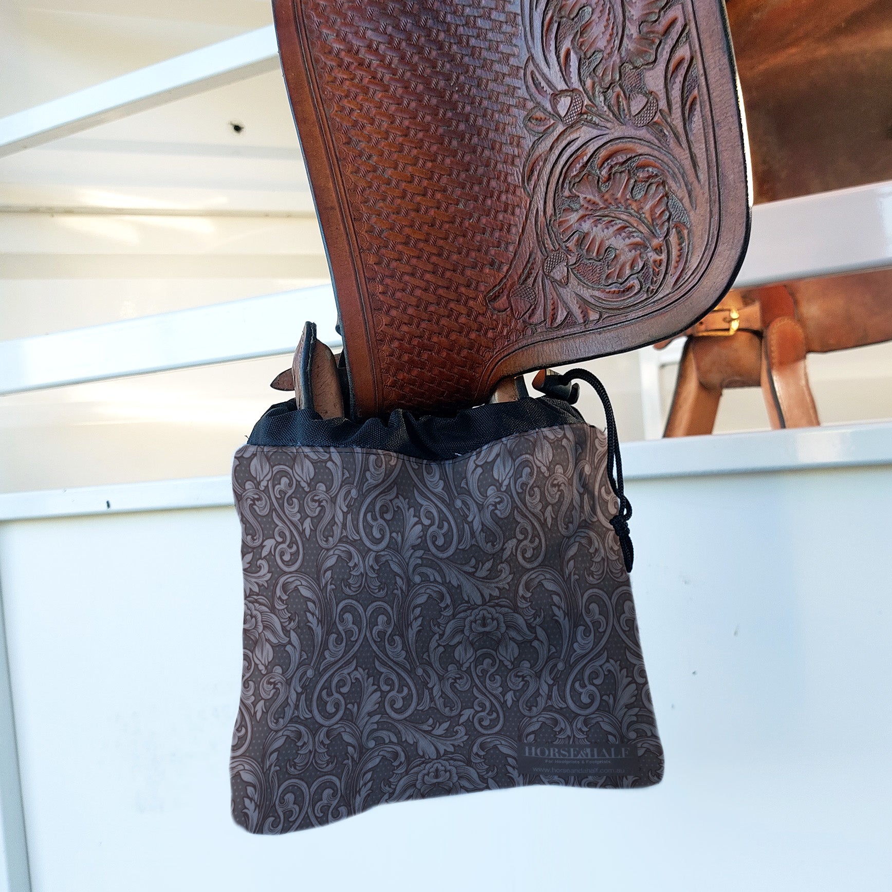Tooled Floral Stirrup Covers